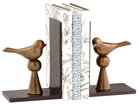 birds  books antique brass bookends  cyan design coleman furniture