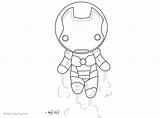 Iron Man Chibi Coloring Stark Kitty Kids Printable Pages sketch template