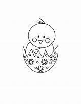 Coloring Hatching Chick Easter Egg Pages Color Place Getdrawings Drawing sketch template