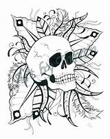 Coloring Pages Skull Skulls Printable Sugar Girly Adults Print Cool Awesome Adult Tribal Flaming Feathers Colouring Tattoo Color Sheets Tarren sketch template