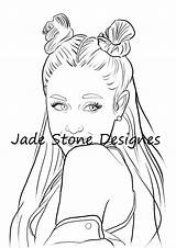 Ariana Grande Coloring Pages Cute Color Instruments Music Template sketch template