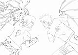 Naruto Sasuke Vs Chidori Rasengan sketch template