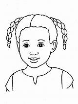 Girl Drawing Braids Line Pigtails Primary Coloring Drawings Pages Brown Pigtail Braided Draw Child Lds Eyes Sister Braid Young Simple sketch template