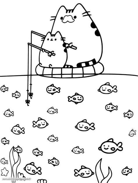 pusheen coloring pages  love  dad coloring page blog
