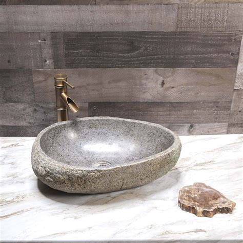 river stone vessel sink bathroom fixtures decora loft
