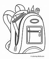 School Backpack Coloring Kids Printable Pages Drawing Colouring Books Cute Choose Board Draw sketch template