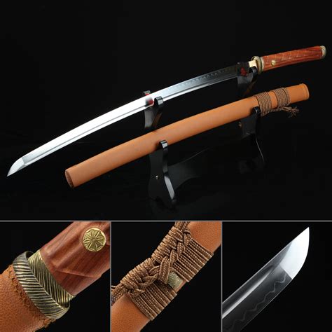 handmade  steel brown theme real japanese katana samurai swords