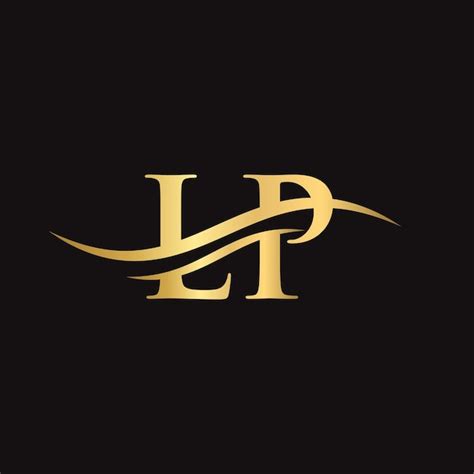 premium vector initial lp letter linked logo vector template swoosh