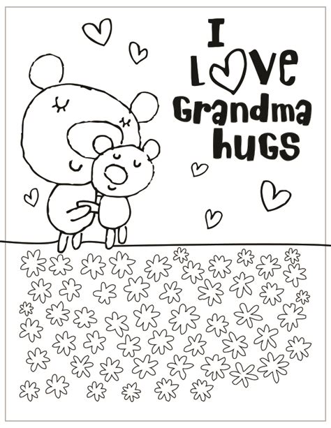 printable mothers day card  grandma printable word searches