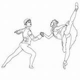 Coloring Pages Dance Ballet Dancers Dancing Printable Hellokids Performing Degage sketch template