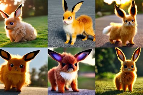 real life pokemon eevee cute fluffy ultra stable diffusion