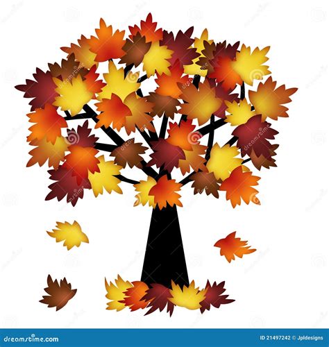 colorful fall leaves  tree stock photography image