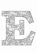 Pages Letter Alphabet Coloring Zentangle Colouring Letters Floral Fancy Stencils Fonts Choose Board Template sketch template