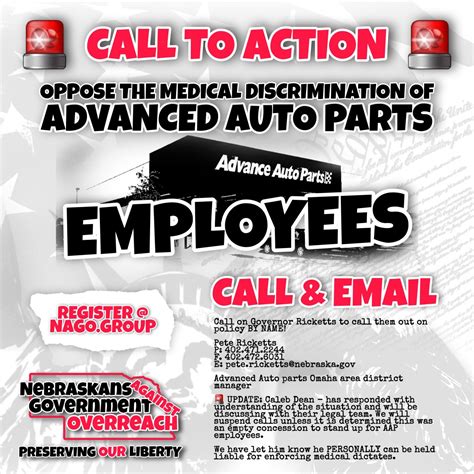 advanced auto parts employees    nebraskans  government overreach