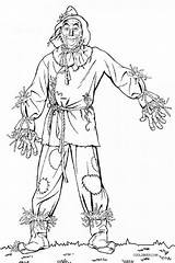Wizard Scarecrow Vogelscheuche Cool2bkids Mago Zauberer Spaventapasseri Getcolorings Wizar Dorothy Letscolorit sketch template