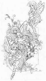 Fairies Drawings Cool Lecture Coloringareas Colouring sketch template