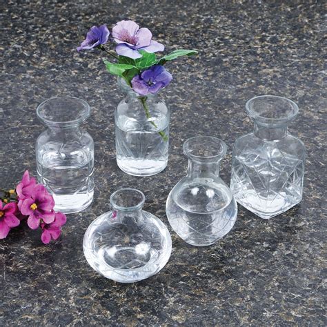 unique cut glass clear glass vases set   bud vase  small bouquet