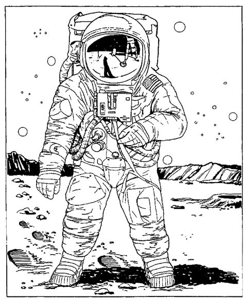 girl astronaut colouring pages