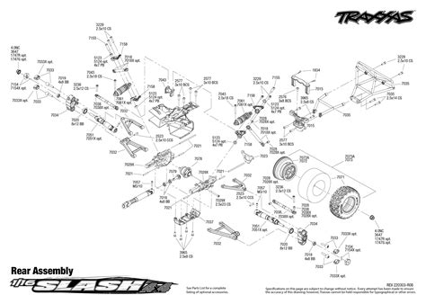 slash  rear assembly exploded view traxxas