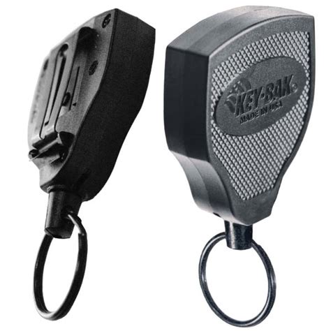 key bak retractable key holder super  clip  key retractor  kevlar cord