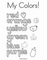 Colors Coloring Color Kids Worksheets Pages Learning Word Activities English Preschool Twistynoodle Book Twisty Kindergarten Kid Print Tracing Sheets Ll sketch template