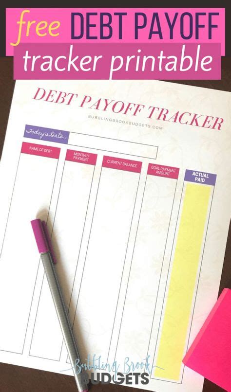 debt payoff printable tracker debt payoff budget planner