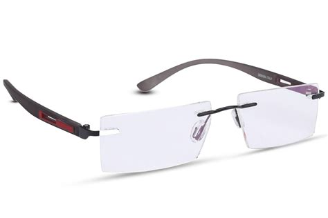 buy reactr rimless rectangular eyeglasses at lowest price