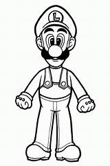Coloring Pages Luigi Printable Mario Comments sketch template