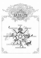 Pagan Wiccan Sabbats Wicca Samhain Beltane Wheel Yule Symbole Witchcraft Mabon Magick Hexen Paganism Solitary Alive Afoot sketch template