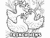 Hens sketch template