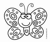 Colouring Butterfly Coloring Pages Kids Simple Printable Clipart Sheet Kindergarten Easy Smiling Drawing Sheets Clip Pic Drawings Child Beginners Library sketch template
