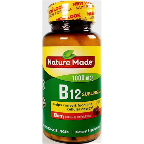 Vitamin B12 Sublingual 1000 Mcg 50 Micro Lozenges By Nature Made