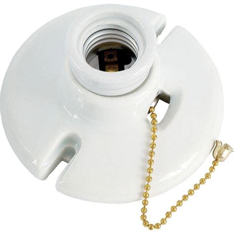 ge medium base porcelain lampholder  pull chain   home depot