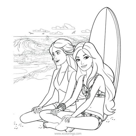 dolphin magic barbie mermaid coloring pages xcoloringscom