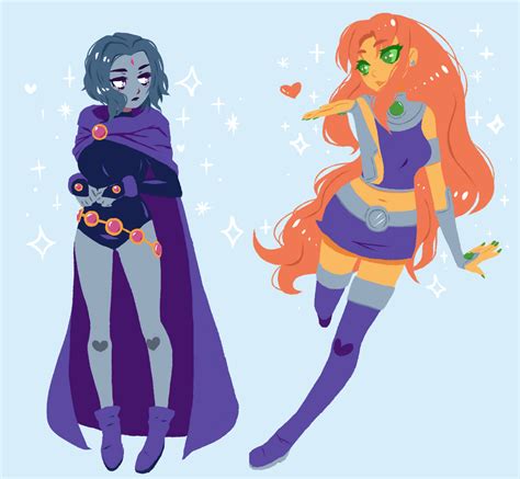 raven and starfire by hirosi41 on deviantart