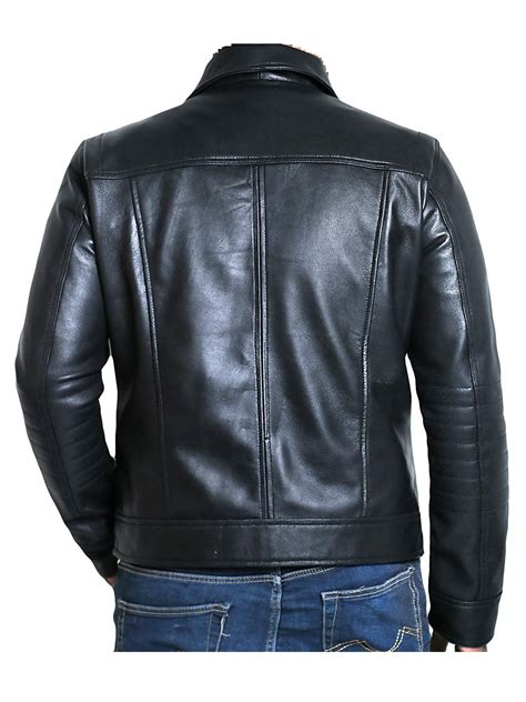 Men S Genuine Lambskin Black Leather Jacket