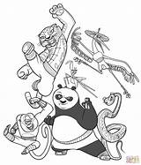 Coloring Pages Panda Fu Kung Print Color Kids sketch template