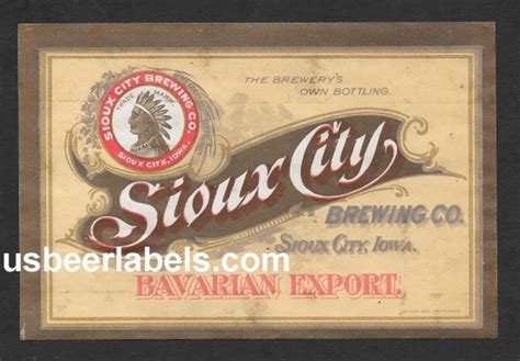 bavarian export beer label sioux city ia