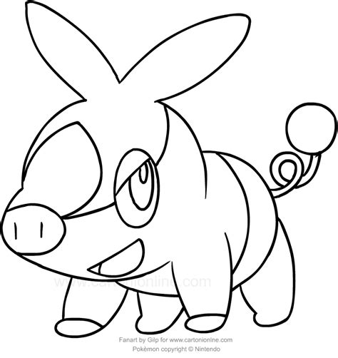 pokemon tepig pages coloring pages