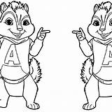 Chipmunks Alvin sketch template