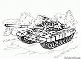 Coloring Tank Pages Medium Tanks Colorkid sketch template