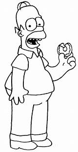 Simpsons Homer Donuts Kolorowanki Mange Famille Colorier Beignets Malvorlagen Simpsonowie Toute Prestigieux Zeichnungen Hintern Simson Comofazeremcasa sketch template