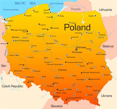 poland map guide of the world