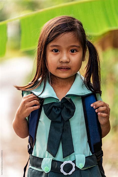 Portrait Of Cute Asian Girl By Stocksy Contributor Santi Nuñez