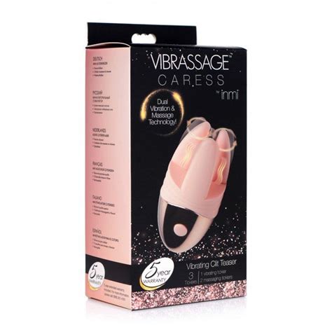 Inmi Vibrassage Caress Dual Vibrating Silicone Clit Teaser Pink Sex