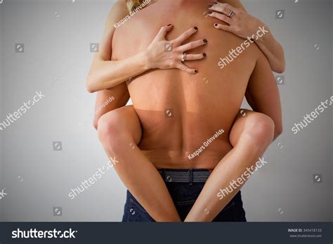 Man And Woman Having Rough Sex Against The Wall Stock