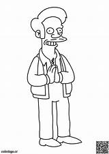 Apu Simpsons Colorings Colorear Nahasapeemapetilon Consent sketch template