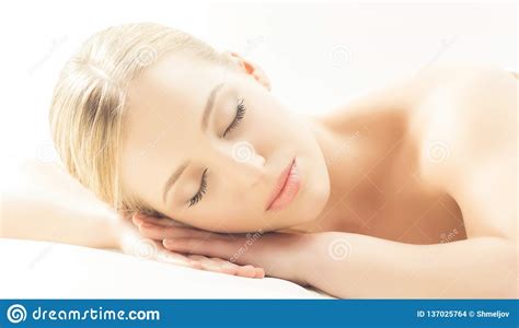 spa portrait  young healthy  beautiful woman isolated  white