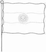 Bandera Argentina Dibujar Patrios Simbolos sketch template