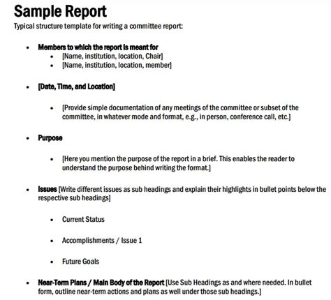 types  business reports  samples writing structure